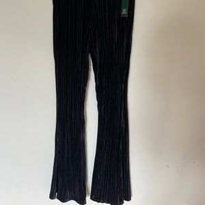 black velvet flare pants